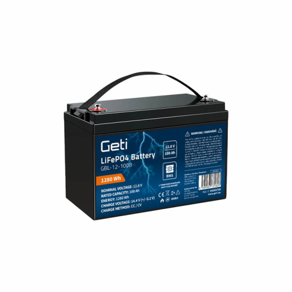Baterie LiFePO4 12,8V 100Ah GETI