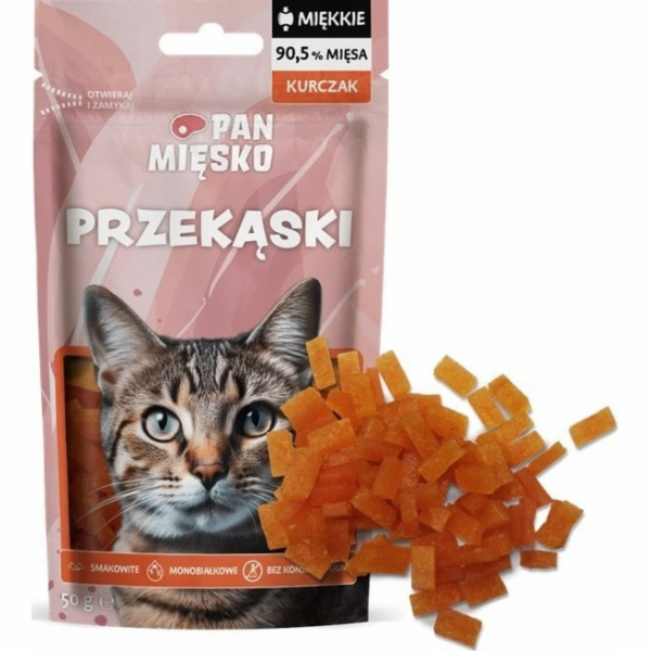 PAN MIĘSKO Chicken Snacks - pamlsek pro kočky - 50g