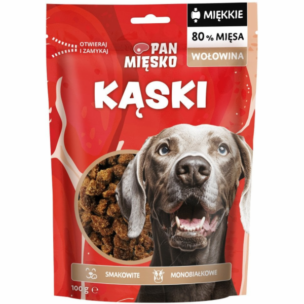 PAN MIĘSKO Beef chunks - pamlsek pro psa - 100g