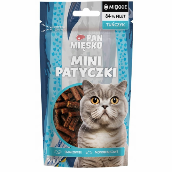 PAN MIĘSKO Mini Tuna Sticks - pamlsek pro kočky - 50g