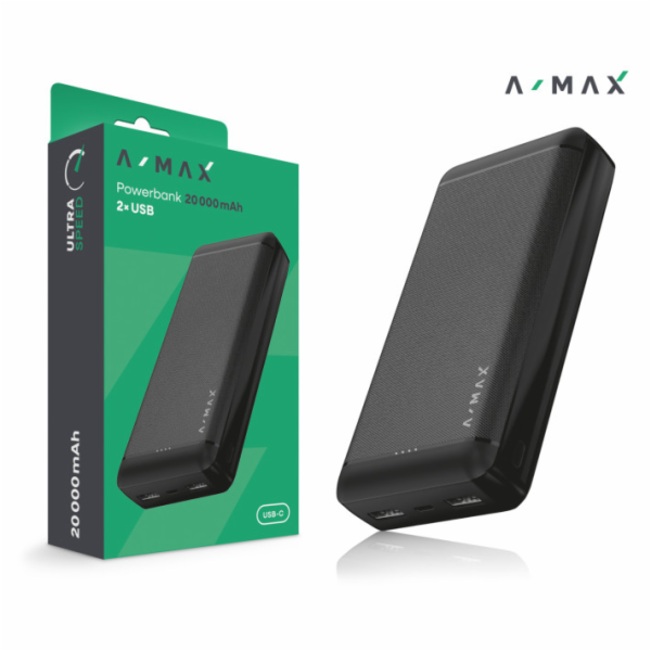 Powerbanka A-MAX 20 000 mAh, černá
