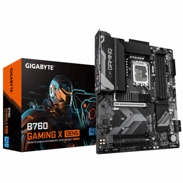 GIGABYTE MB Sc LGA1700 B760 GAMING X GEN5, Intel B760, 4x...