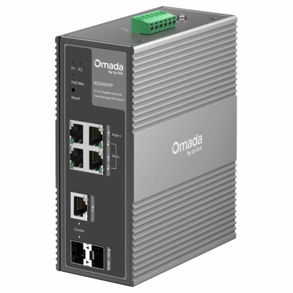 Switch TP-Link IES206GPP průmyslový, 2x SFP combo, 8x GLa...