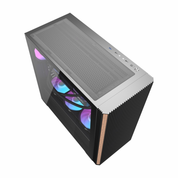 Počítačová skříň Darkflash DS900WS (černá) + 4 ventilátory