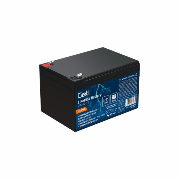 Baterie LiFePO4 12,8V 12Ah GETI