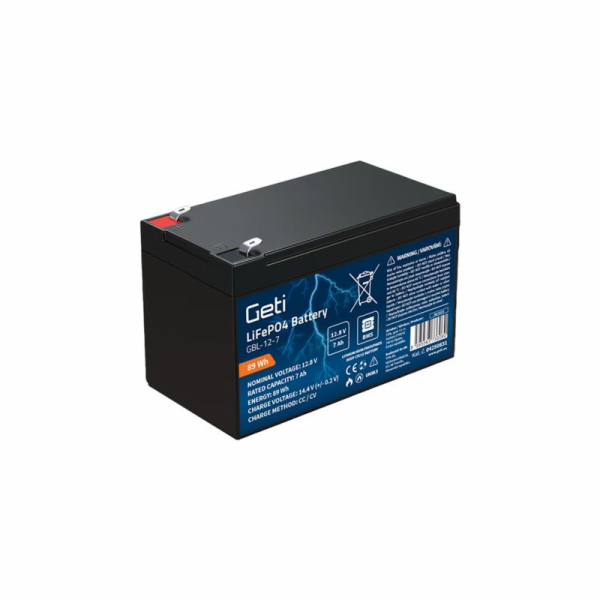 Baterie LiFePO4 12,8V 7Ah GETI GBL-12-7