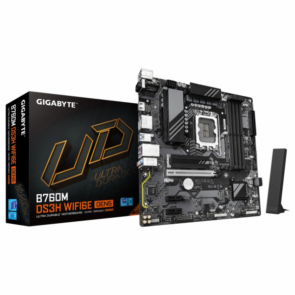 GIGABYTE MB Sc LGA1700 B760M DS3H WIFI6E GEN5, Intel B760...