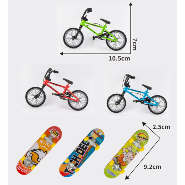SPARKYS - Kolo + skateboard (vel.10,5x7cm /9,2x2,5cm)