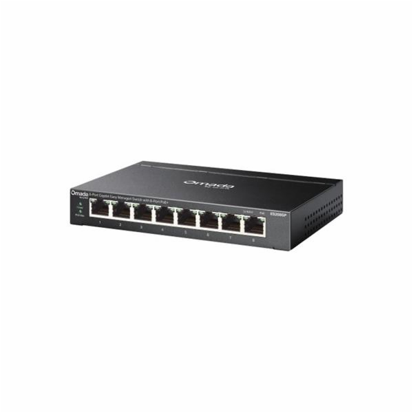 Switch TP-Link ES208GP 8x GLan s PoE+, 64W, Omáda SDN