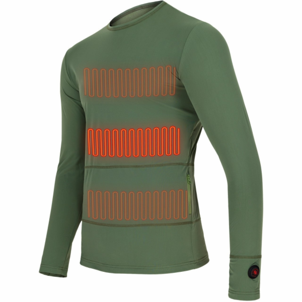 Zelená vyhřívaná mikina Glovii, velikost XL