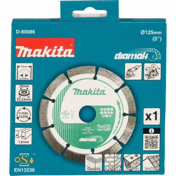 Makita  D-80086 Diamantscheibe 125x22,23 DIAMAK