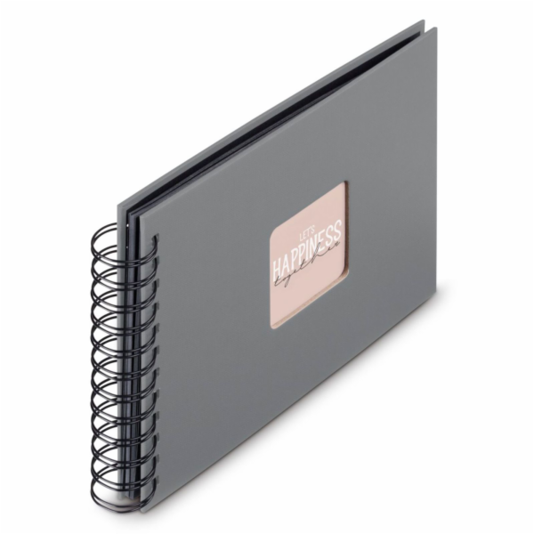 Hama  Fine Art  Spiral Steingrau 24x17 50 schwarze Seiten...