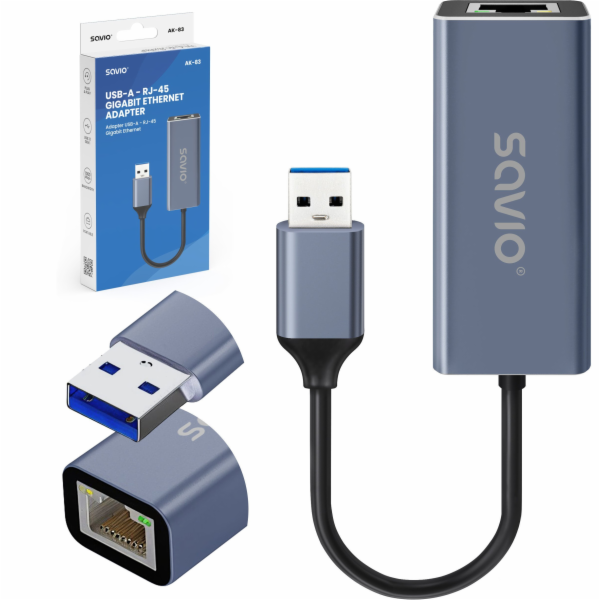 Savio AK-83 karta/adaptér rozhraní RJ-45