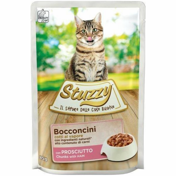 STUZZY Chunks z szynką adult cat 85g