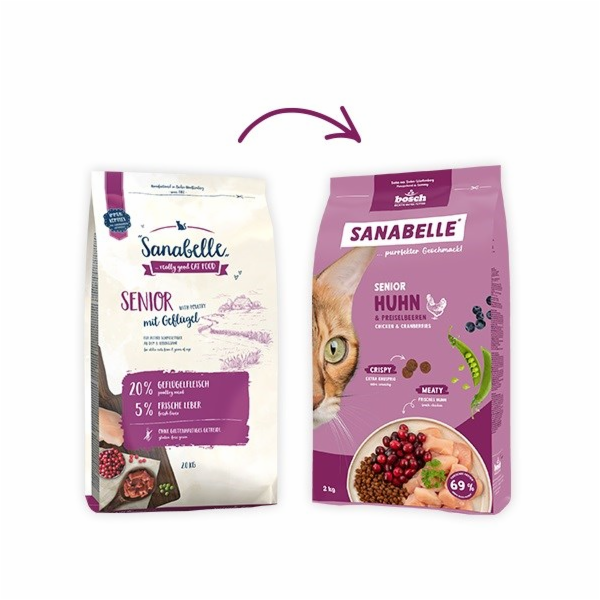 BOSCH Sanabelle Life Senior chicken & cranberries - suché...