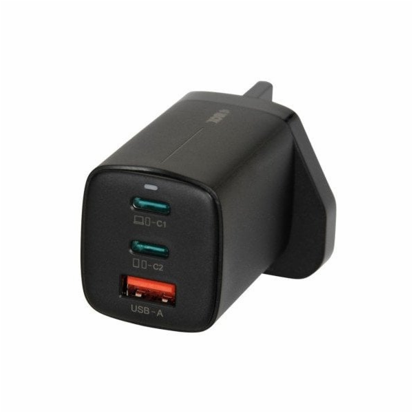 iBOX C-65 Black, GaN 65W univerzální nabíječka Zástrčka v...