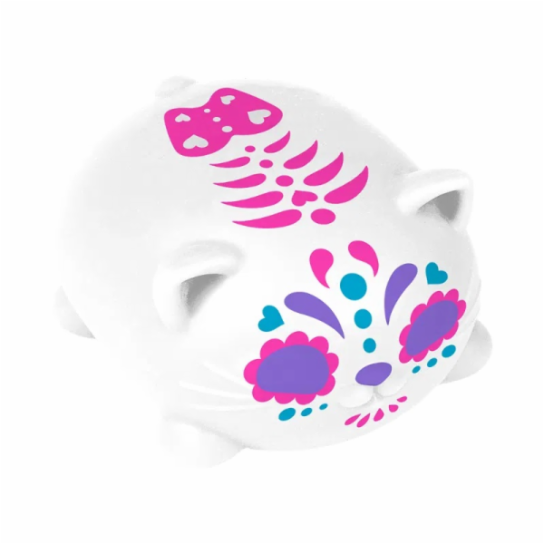 Schylling NeeDoh Mačkací Sugar Skull kočka svítící ve tmě