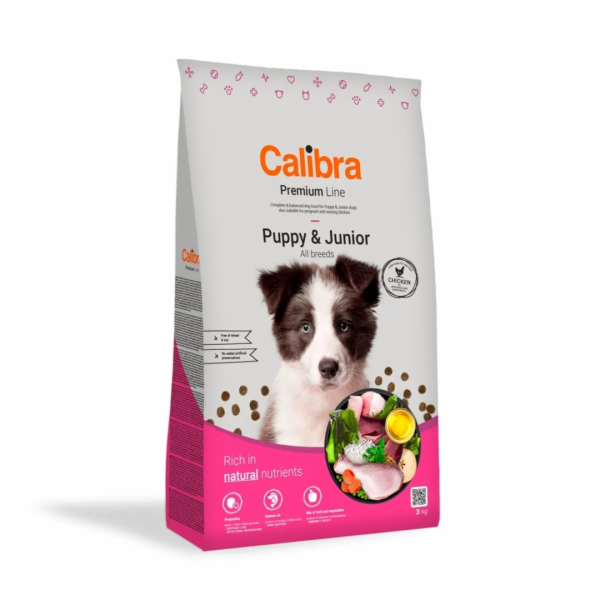 CALIBRA Dog Premium Line Puppy&Junior Chicken - suché krm...