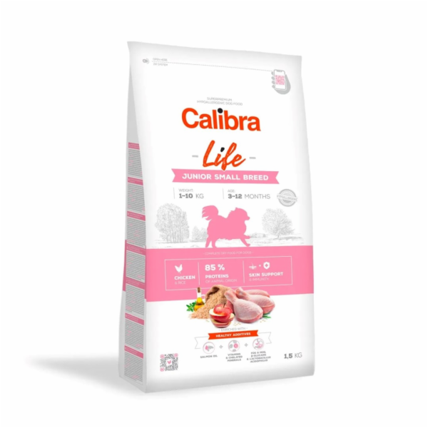 CALIBRA Dog Life Junior Small Breed Chicken - suché krmiv...