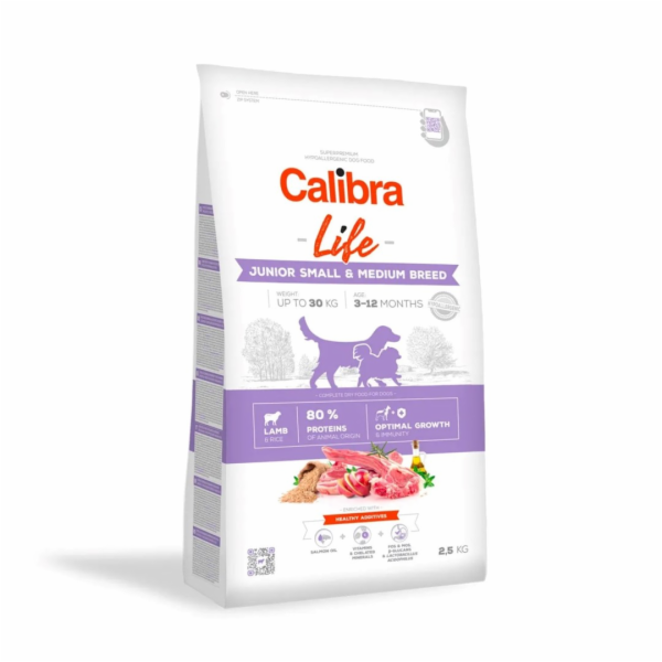 CALIBRA Dog Life Junior Small&Medium Breed Lamb - suché k...