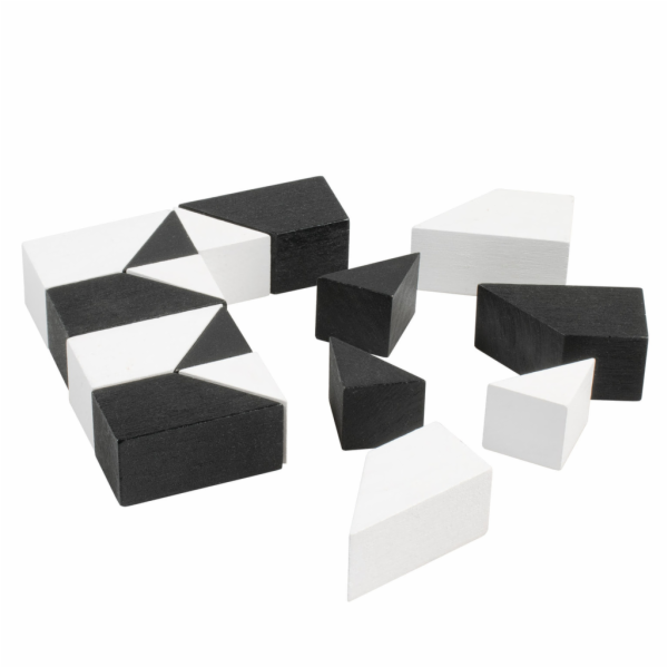 Detoa Hlavolam Tangram černobílý