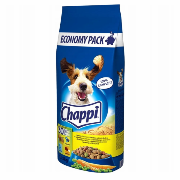 CHAPPI with poultry and vegetables  - suché krmivo pro ps...
