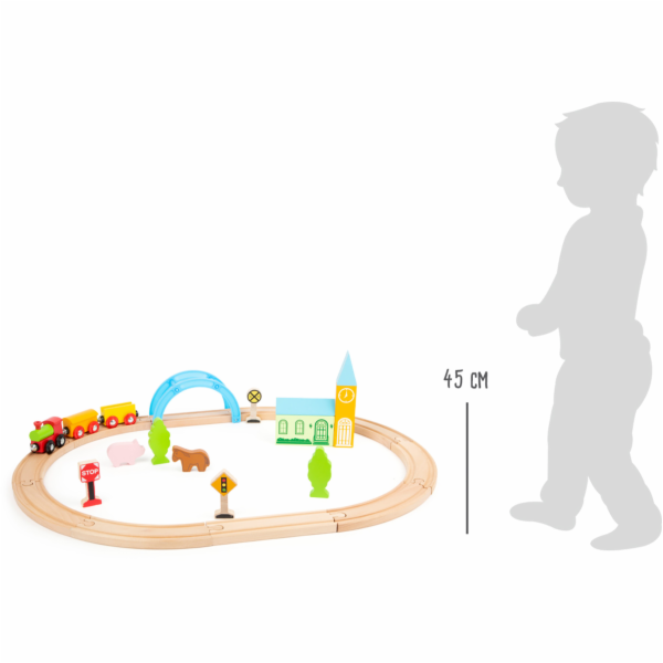 small foot Dřevěná vláčkodráha město a venkov