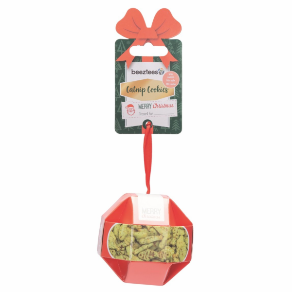 Beeztees XMAS BALL Pamlsky pro kočky Catnip-losos 8,5x8cm