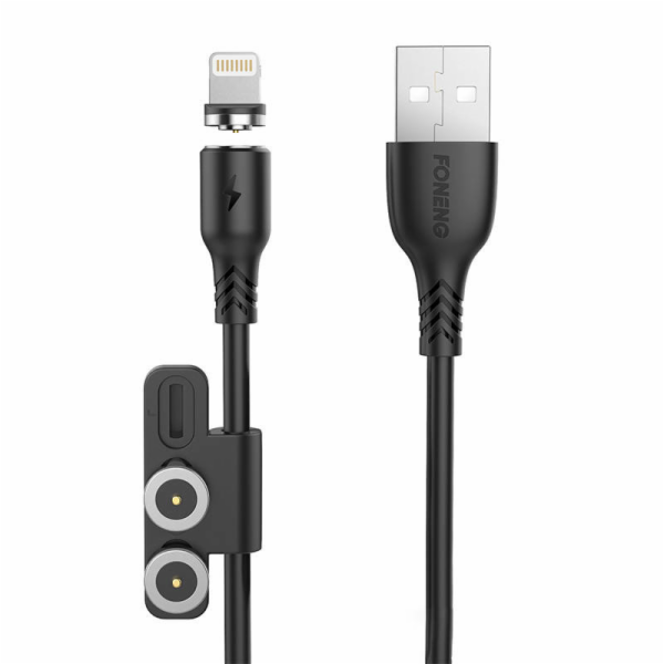 Foneng X62 Magnetický kabel 3v1 z USB na USB-C / Lightnin...