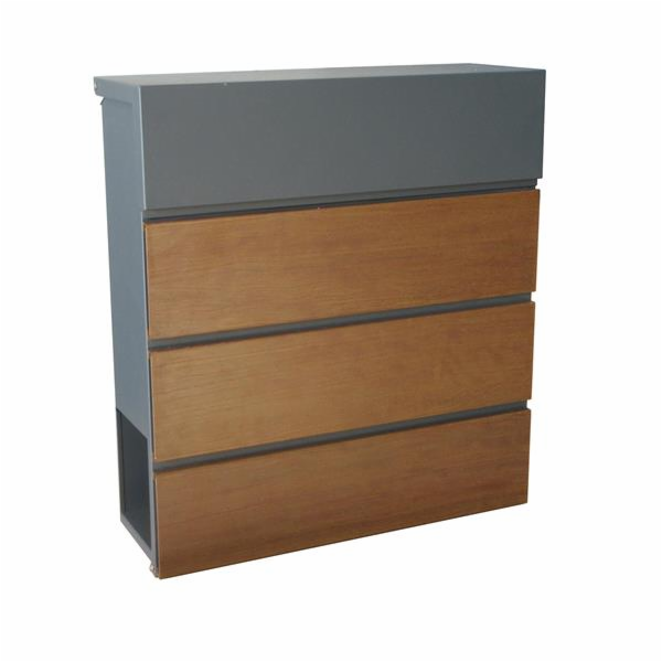 Schránka poštovní 370x410x130mm dekor DŘEVO 