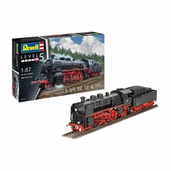 Revell Plastikový model lokomotivy Rychlík S3/6 1/87