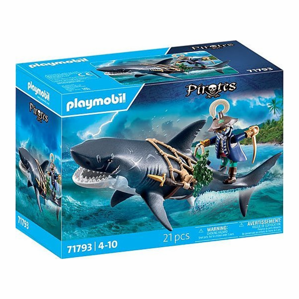 Playmobil Piráti 71793 Obří žralok s figurkami pirátů
