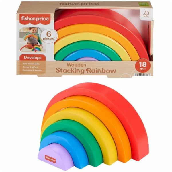 Fisher Price Dřevěná duha na stohování