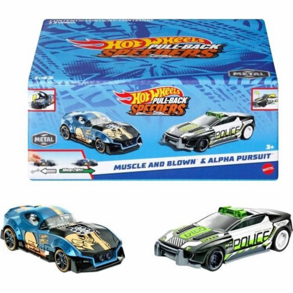Mattel Hot Wheels Pull-Back Speeders sada 2 vozidel