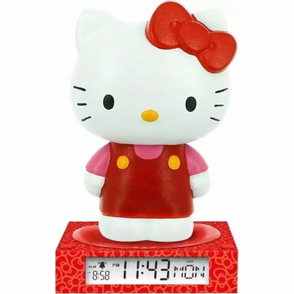 Kids Euroswan 3D lampa s budíkem Hello Kitty