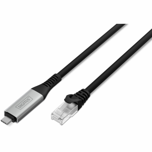 Digitus Ethernetový kabel USB-C 3.2 Gen1 - RJ45, 1 Gbit/s...