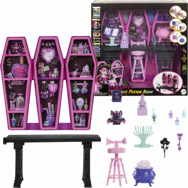 Mattel Monster High Draculaura a její tajná místnost s le...