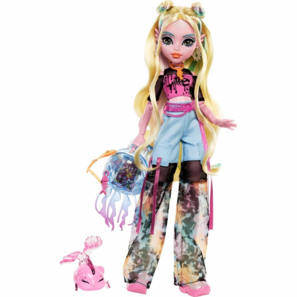 Mattel Barbie Monster High Lagoona Modrá panenka + mazlíč...