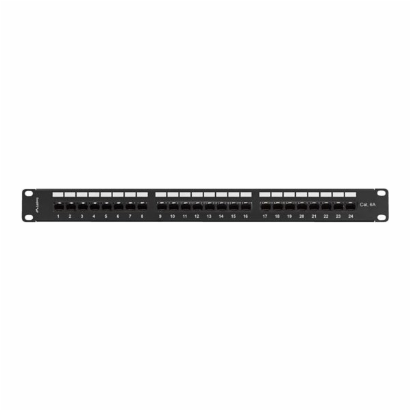 Lanberg Patch panel 24 portů 1U 19" Cat.6A UTP s organizé...
