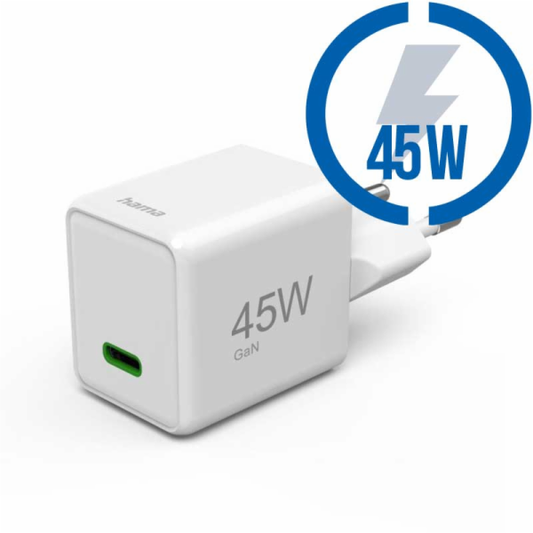 Hama 45W GaN PD/QC supermini nástěnná nabíječka