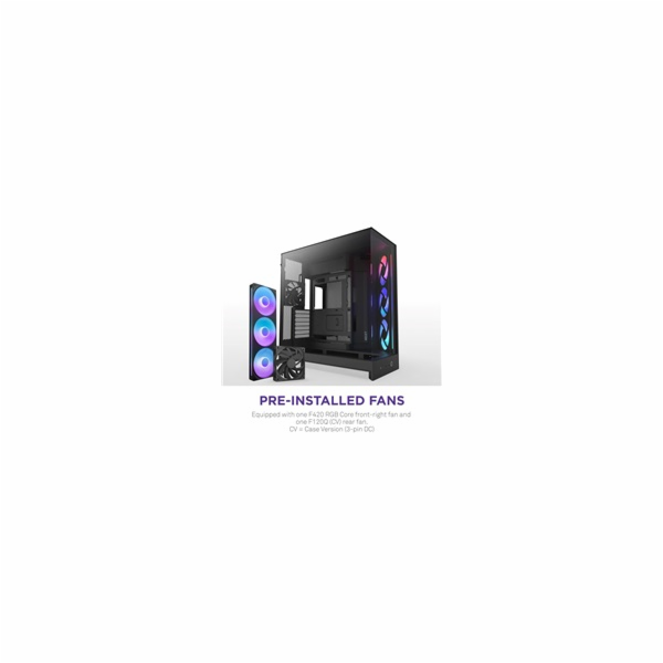 NZXT skříň H9 Flow RGB dvoukomorová ATX / 1x140 RGB mm / ...