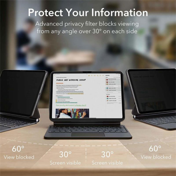 ESR Magnetic Privacy Screen Protector pro iPad Pro 11" M4...