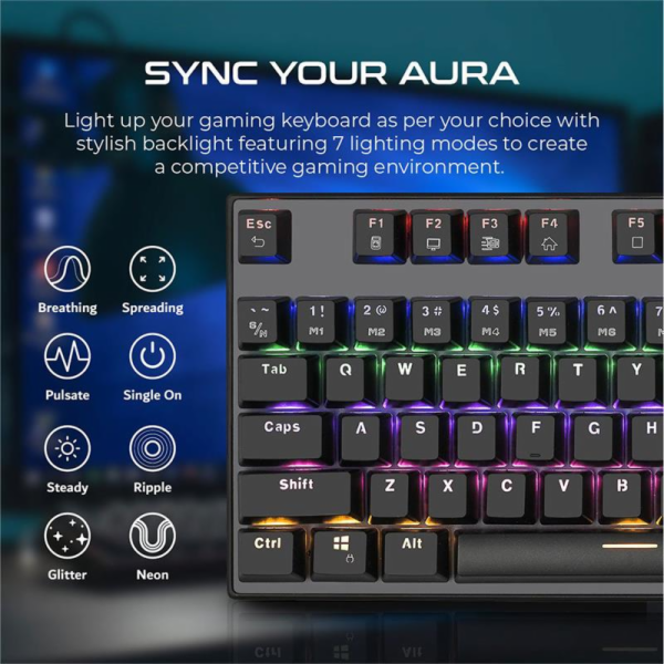 Vertux Gaming Tactical Advance Performance Mechanical Key...