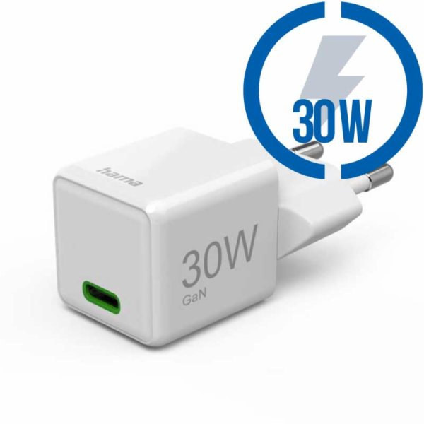 HAMA Super-mini, Rýchlonabíjačka, USB-C PD/QC 30W