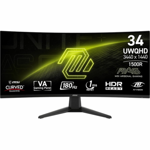 MSI MAG 346CQ počítačový monitor 86,4 cm (34") 3440 x 144...