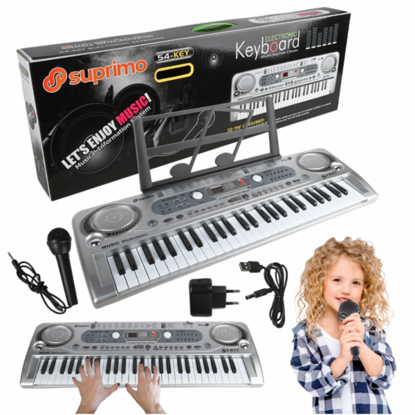 SUPRIMO 824 USB - klávesnice s mikrofonem pro výuku hry, ...