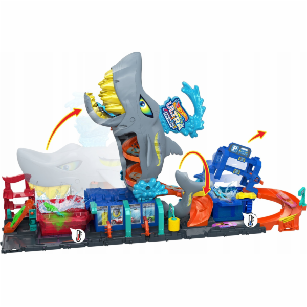 Hot Wheels Hot Wheels City Ultimate Shark Car Wash Building