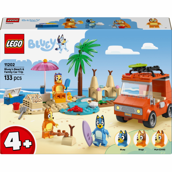 LEGO BLUEY 11202 Blueyho pláž a rodinný výlet autem