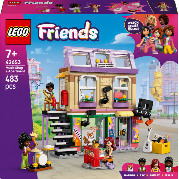LEGO 42653 Friends Musikladen & Wohnung, Konstruktionsspi...