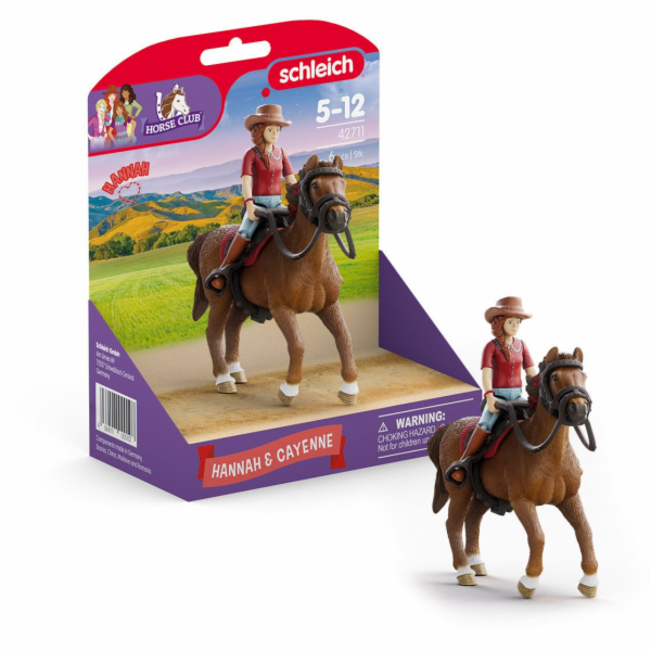 Schleich Horse Club Hannah & Cayenne, figurka na hraní